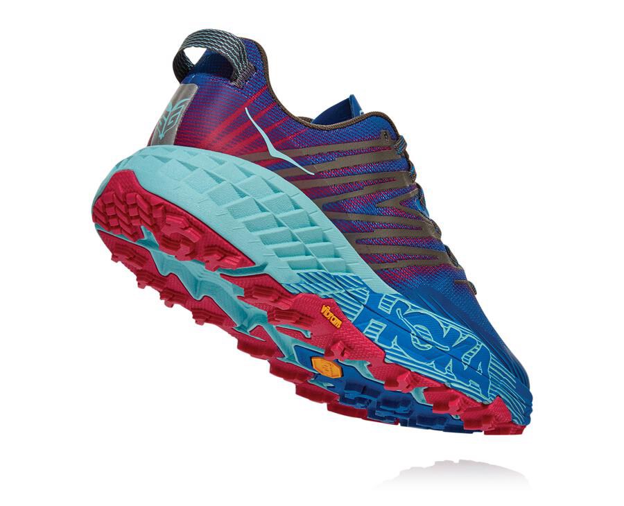 Zapatillas Trail Hoka One One Mujer - Speedgoat 4 - Azules - WIL294706